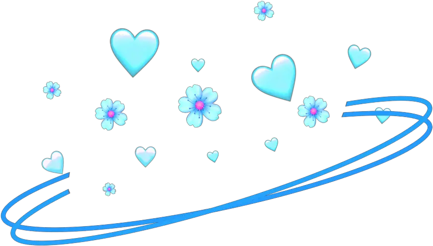 halo blue ring flower heart crown freetoedit Red Aesthetic Crown