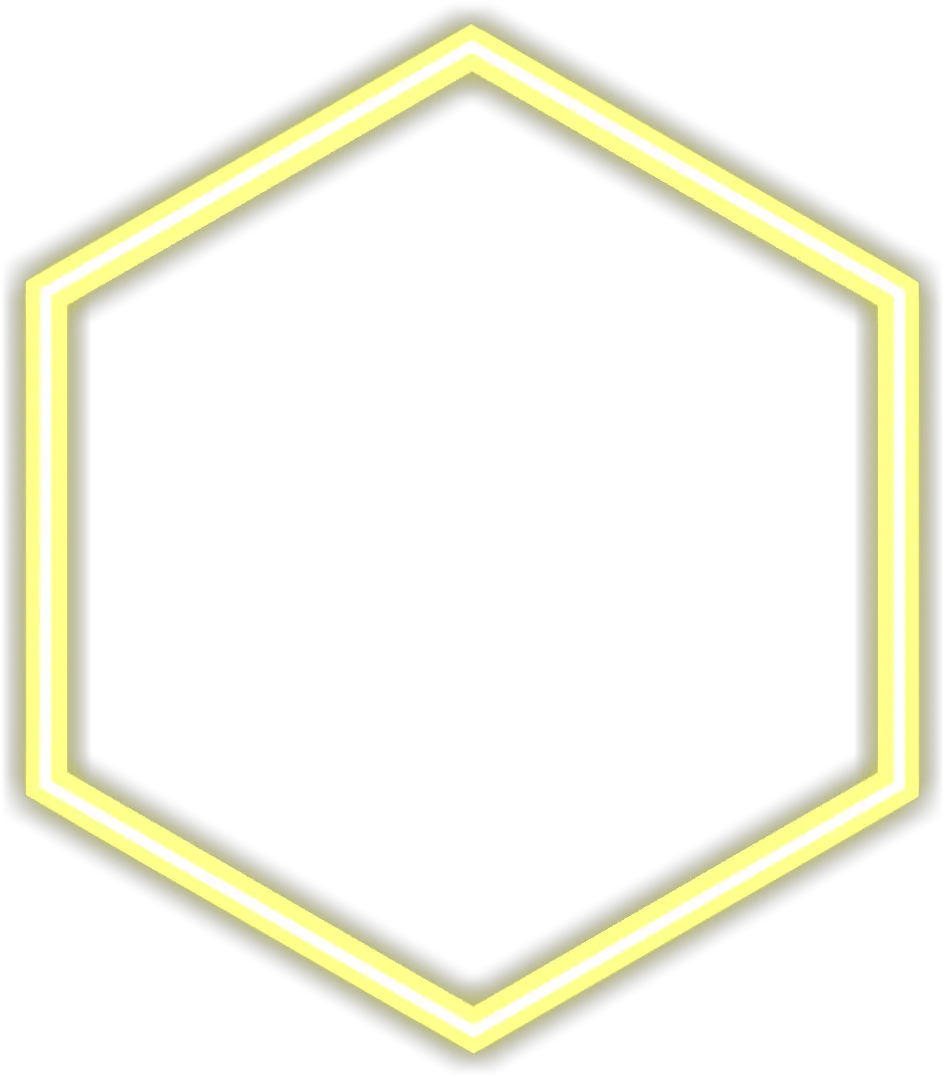 hexagon hexagonal yellow amarelo neon neonlights Neon Blue Hexagon