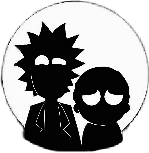freetoedit cute rick morty rickandmorty wallpaper Black And White Rick And Morty