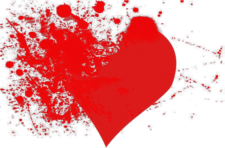 Blood Splatter Heart Png
