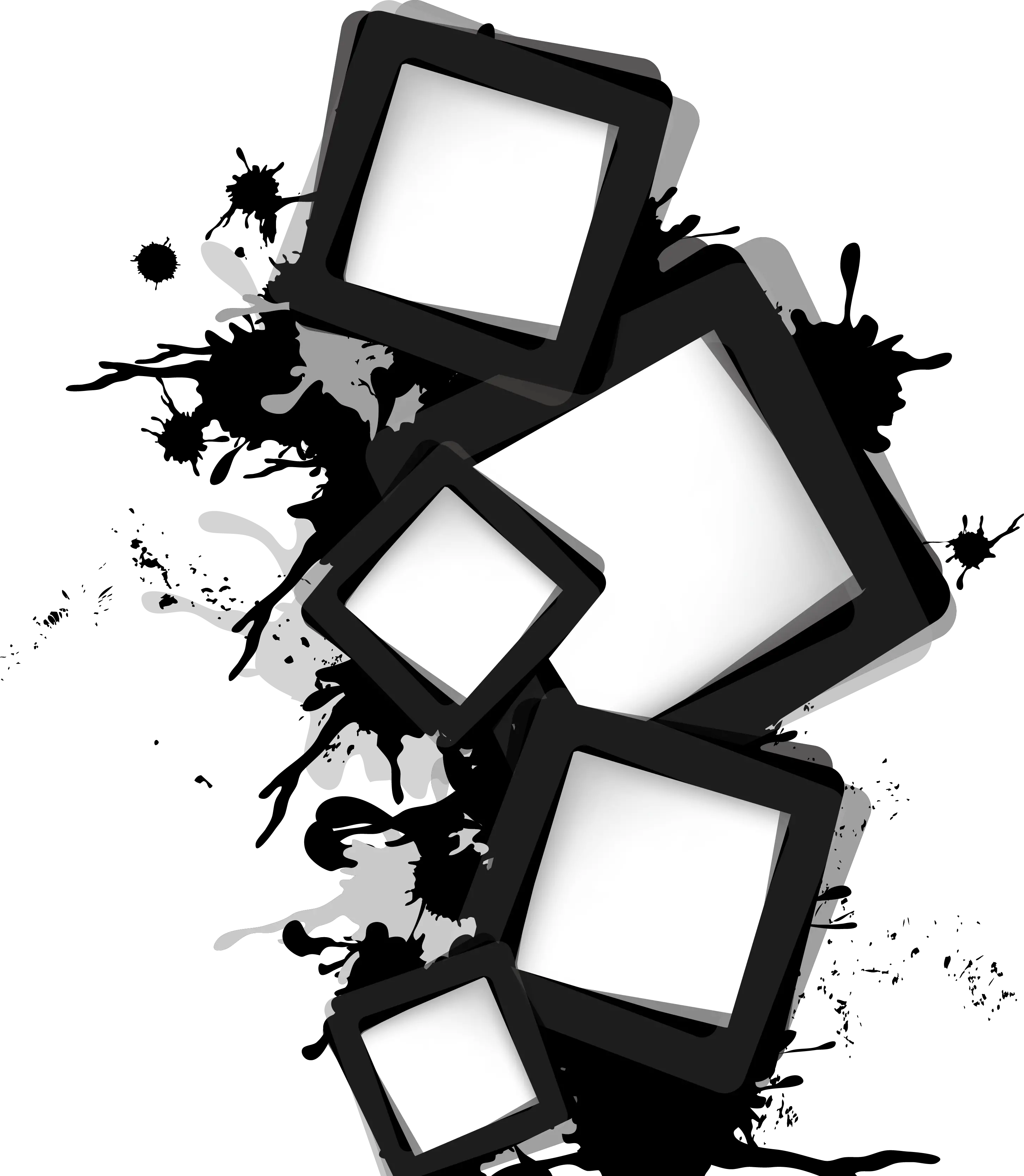 Abstract Black Border Png