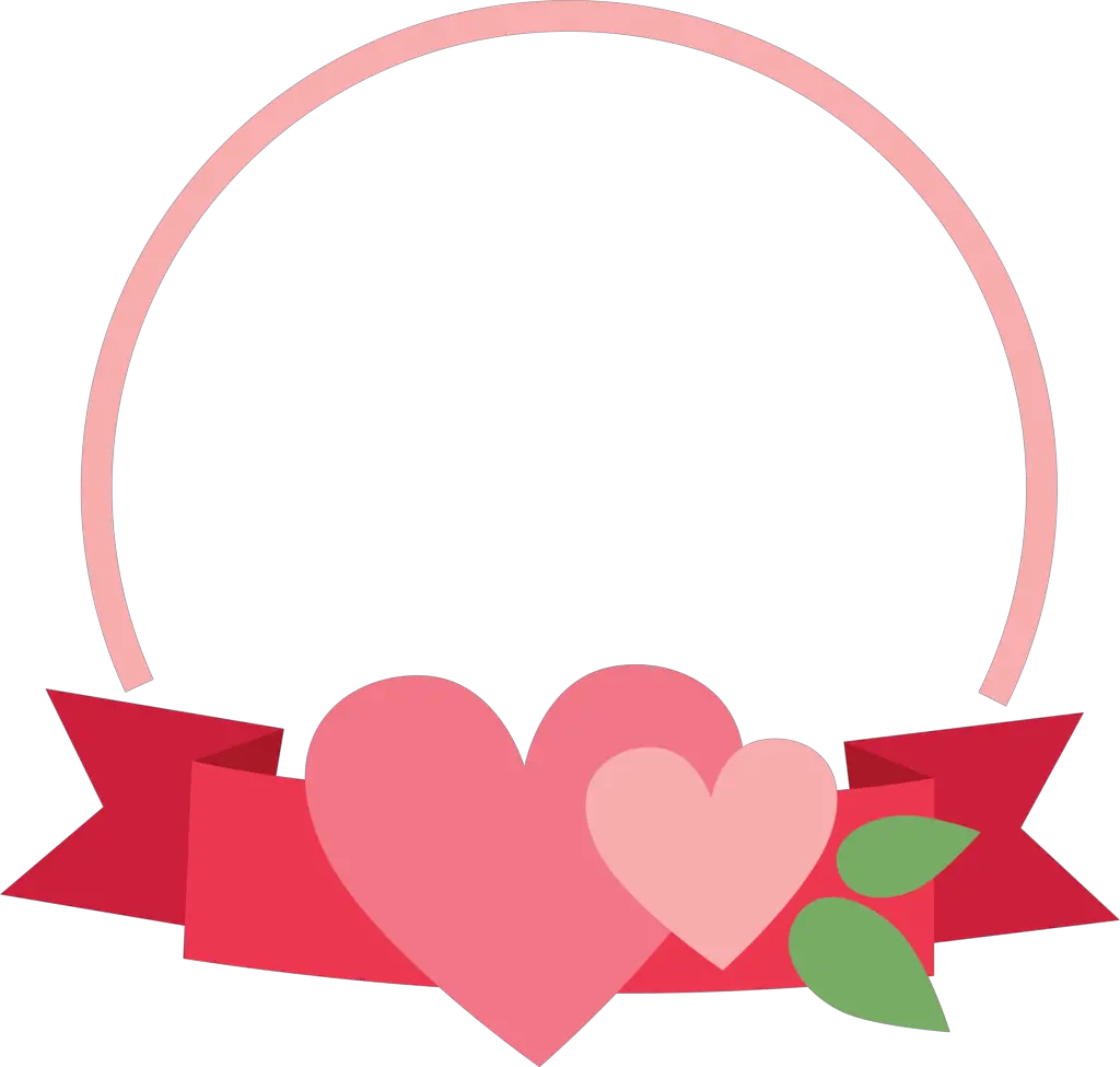 Banner Heart Frame Cookie Cutter Circle Heart Frame Png