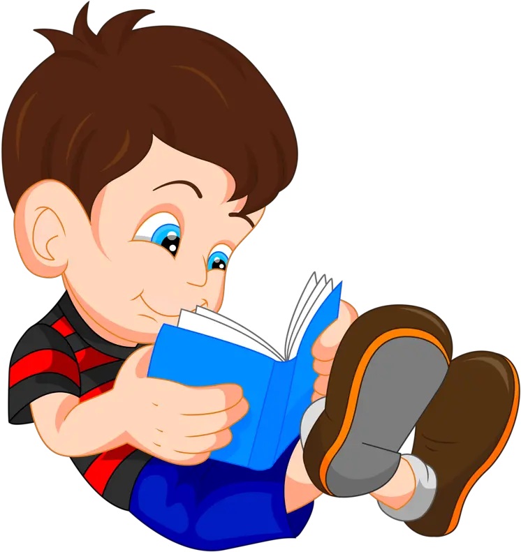 Transparent Vandalism Clipart Cute Boy Reading Clipart