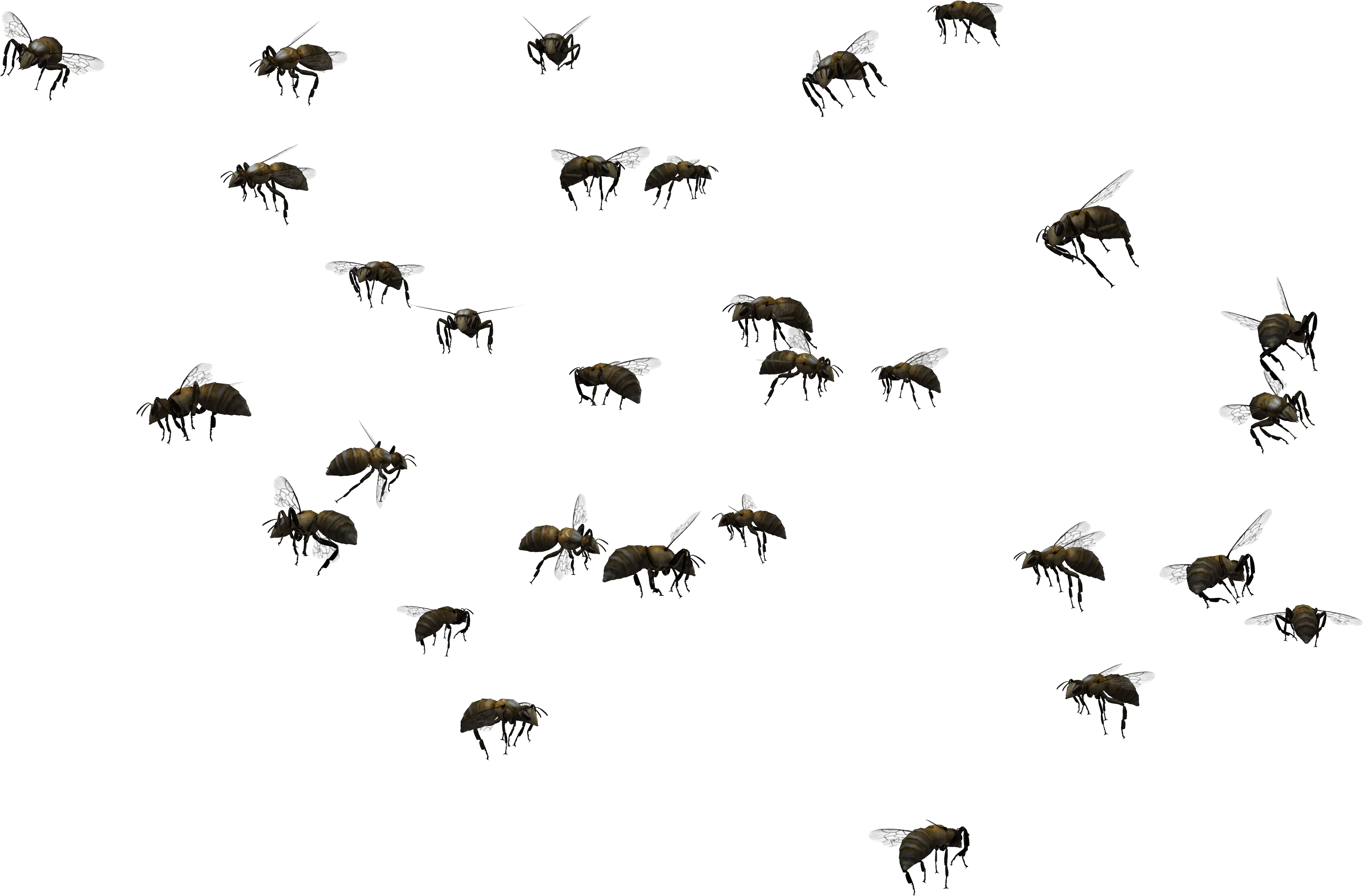 Transparent Bee Hive Clip Art Swarm Of Bees Png