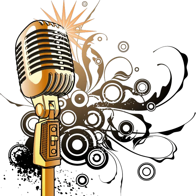 Music Note Clipart Transparent Background Music Notes Microphone Design Png