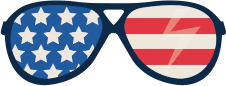 Printed Vinyl Usa Flag Glasses Usa Flag Sunglasses Png