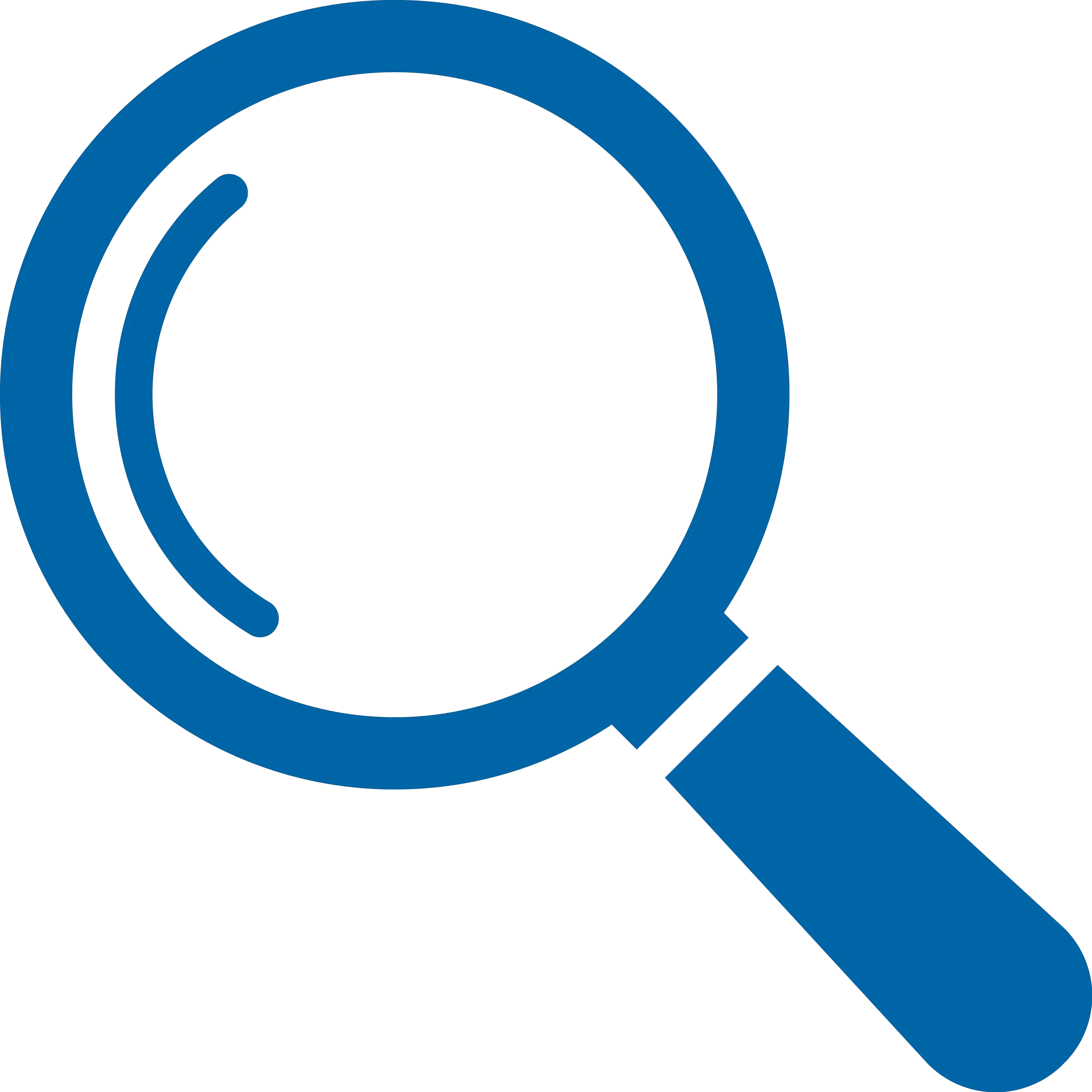 Septi Concept Blue Magnifying Glass Icon