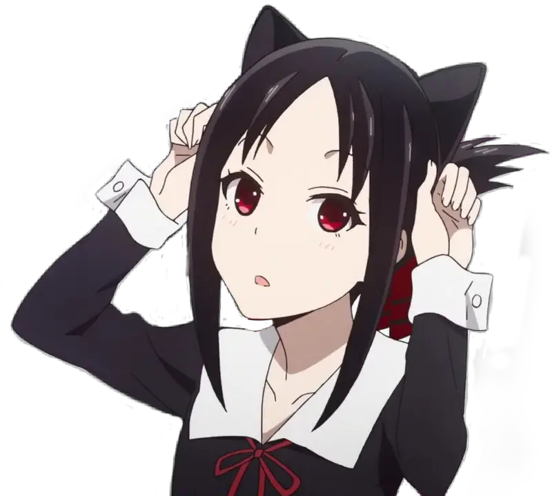 nekogirl neko girl anime animegirl kawaii wow Kaguya Discord Emoji