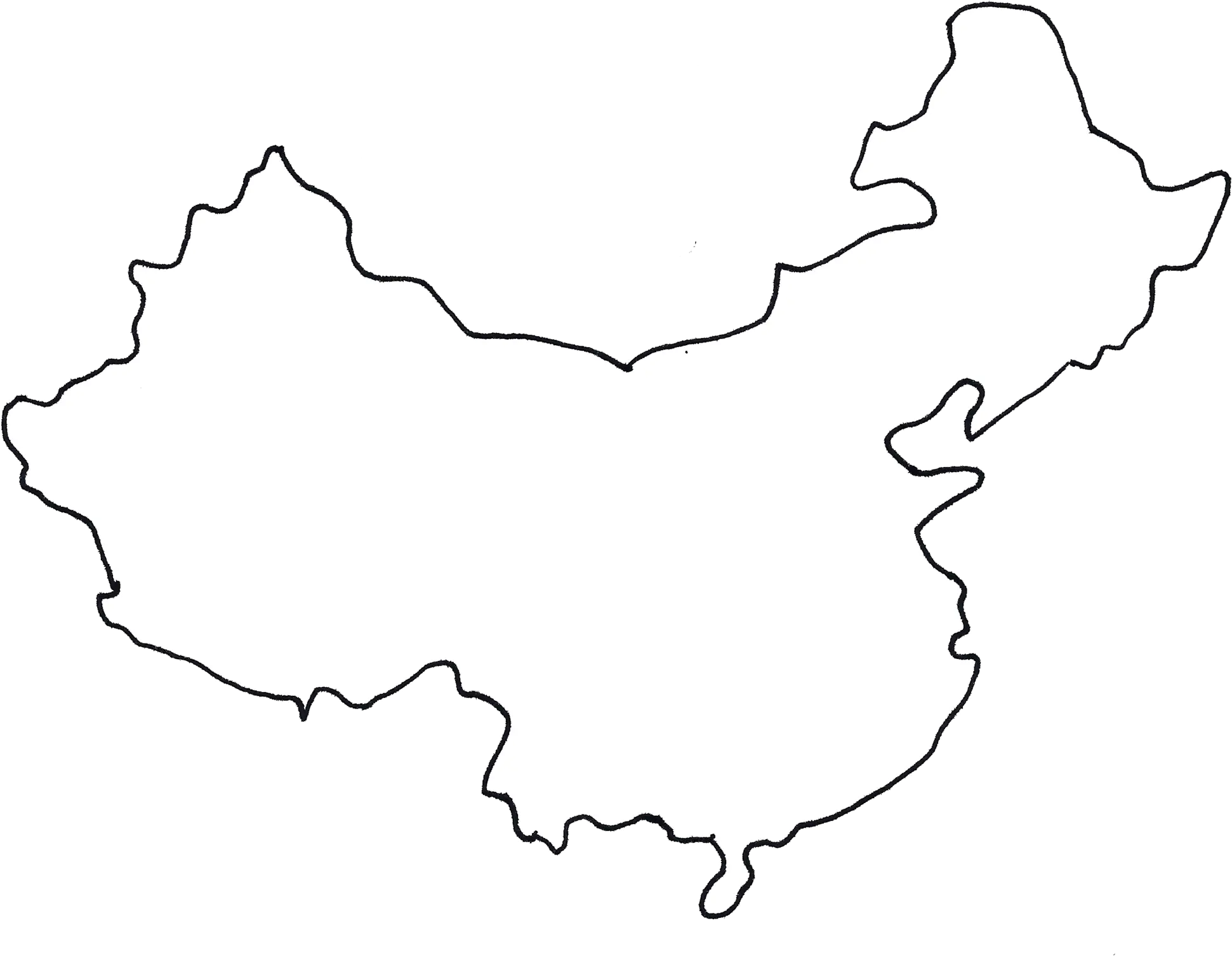 Black And White China Map China Map Black And White