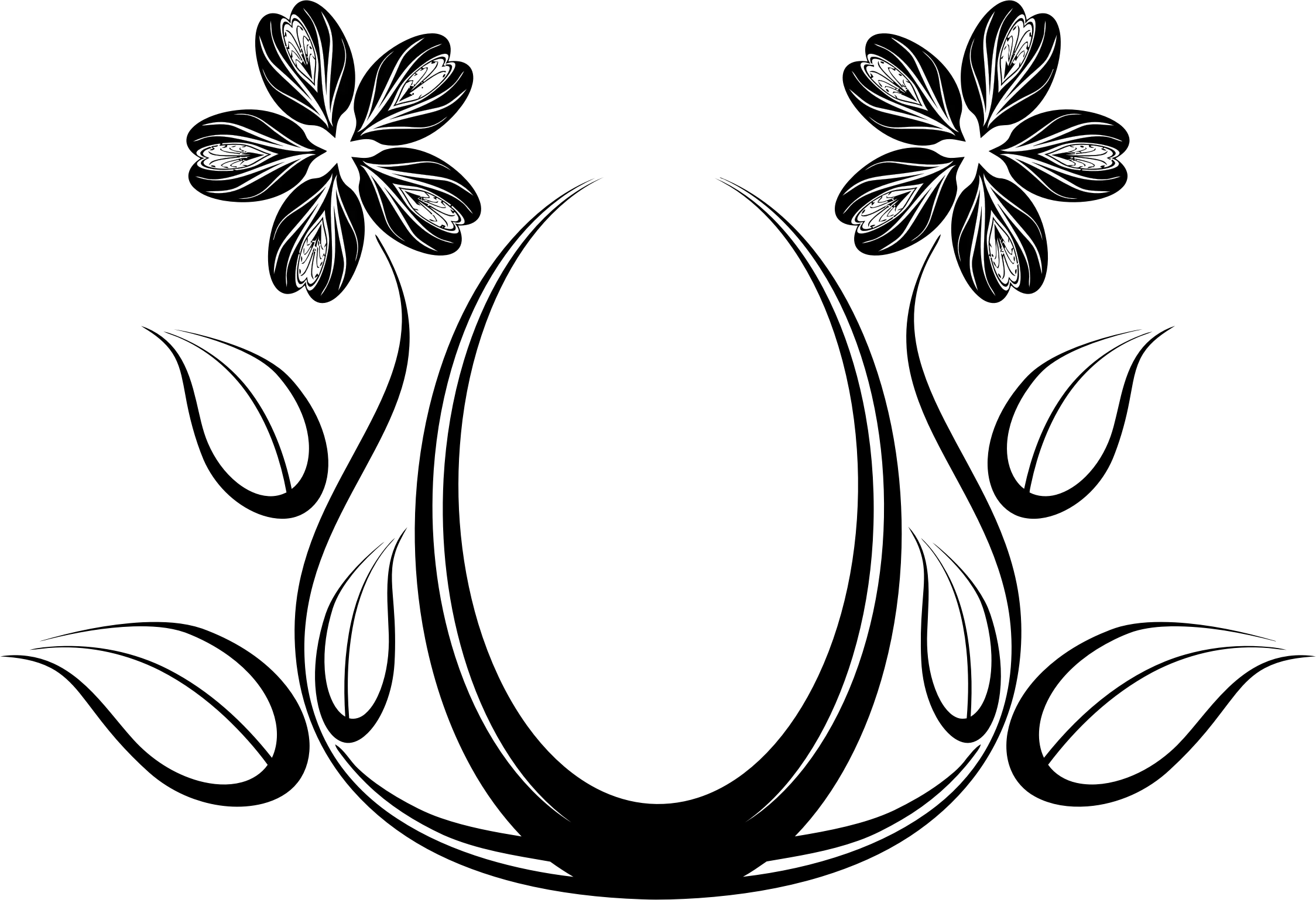 Clip Art Abstract Flower Clipart Line Art Flower Designs