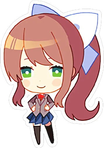 sticker monika justmonika ddlc freetoedit Chibi Monika