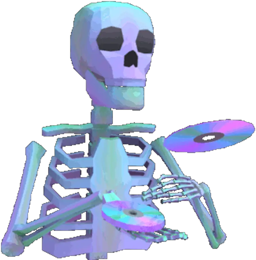 Cd Dvd Deathskelly Vapor Vaporwave Vaporwaveaesthetic Aesthetic Skeleton Gif