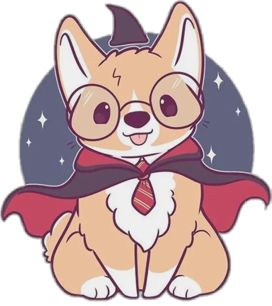freetoedit cute kawaii corgi dog doggo wizard Kawaii Cute Corgi Drawing