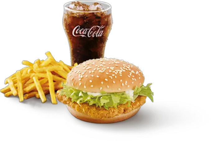 Chicken Burger Fries Coke