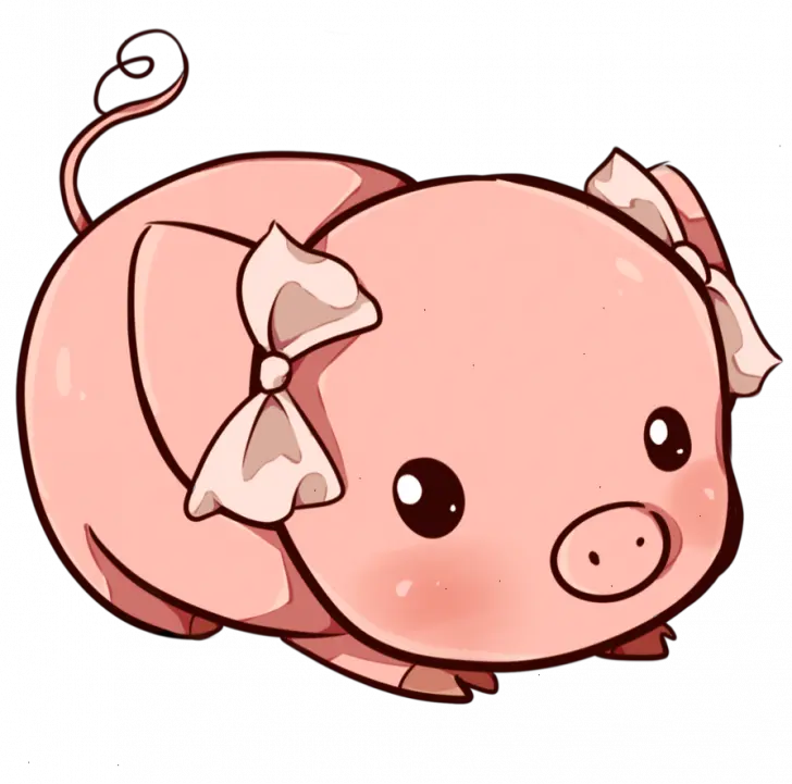 Chibi Cute Pig Drawing