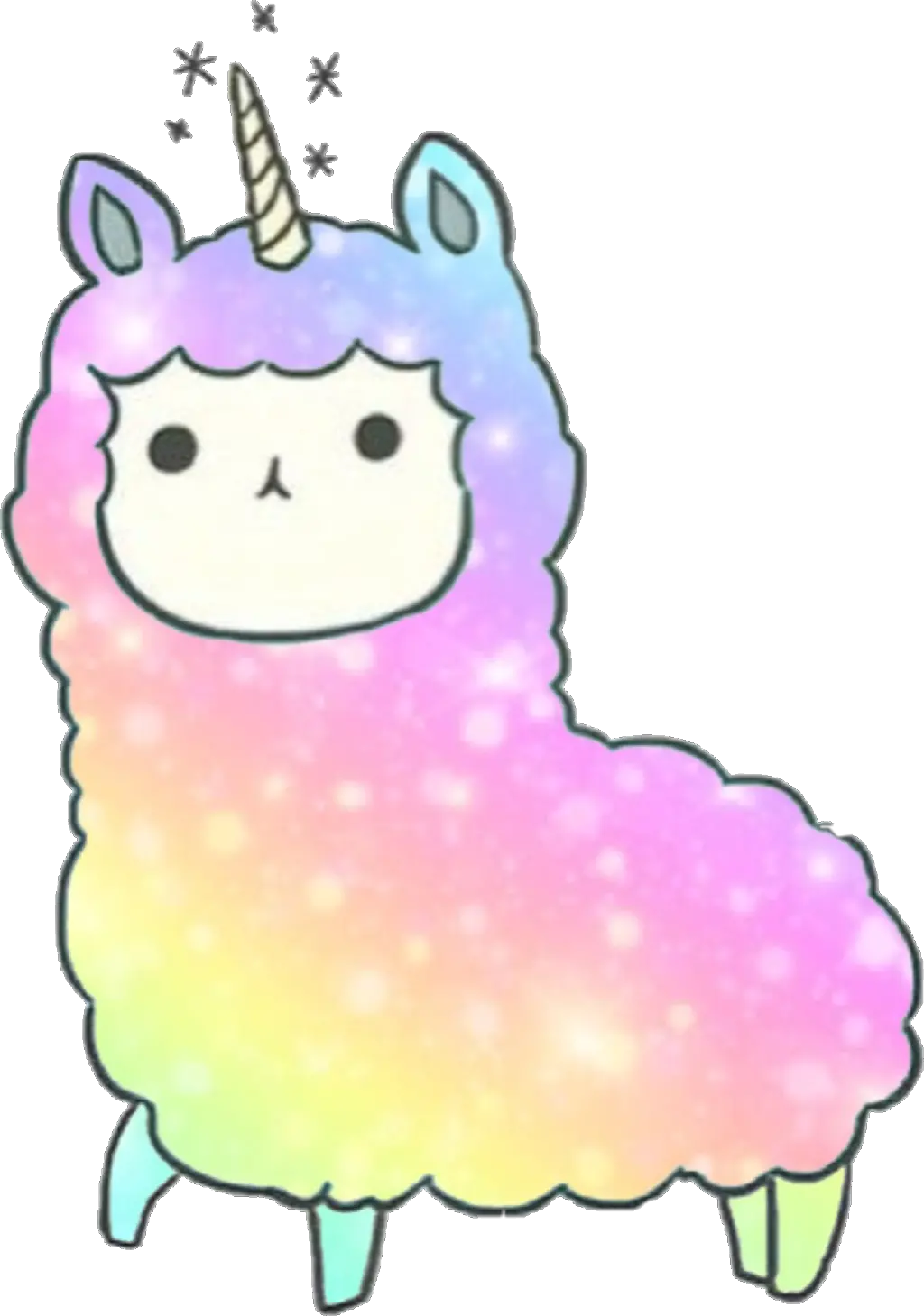 kawaii llama llamacorn Dedicated To @kandygamergirl Kawaii Unicorn Colouring Pages