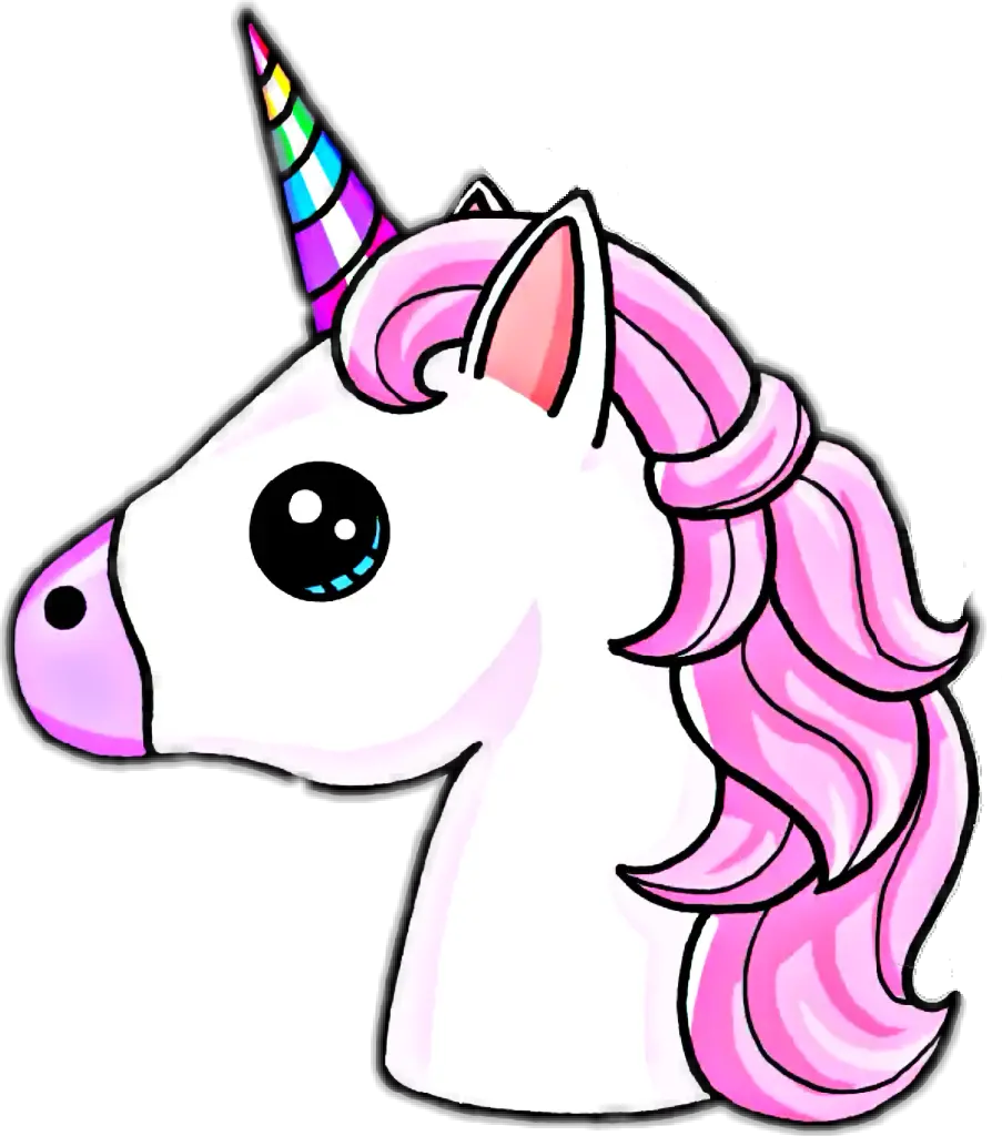 Transparent Unicorn Face Clipart Easy Unicorn Drawing