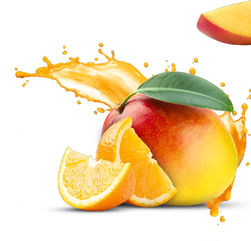 Mango With Splash Png