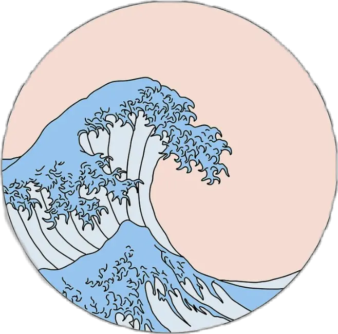 Tumblr Icon Cliparts Aesthetic Wave Sticker