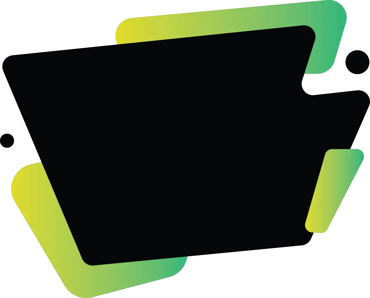 Black Banner With Yellow Green Gradient Abstract