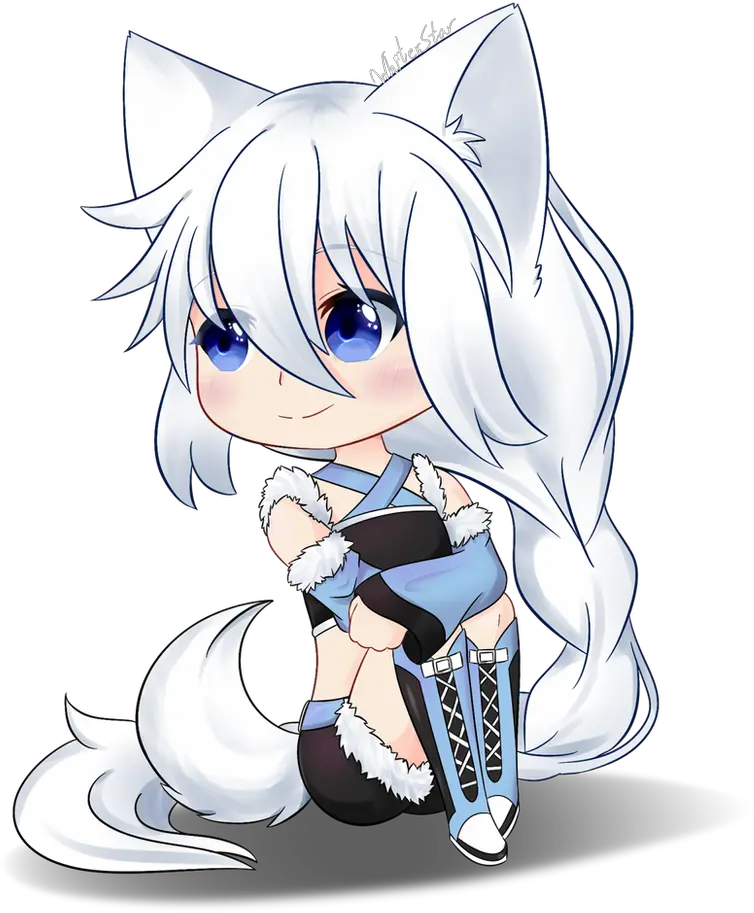 Chibi Anime Wolf Girl