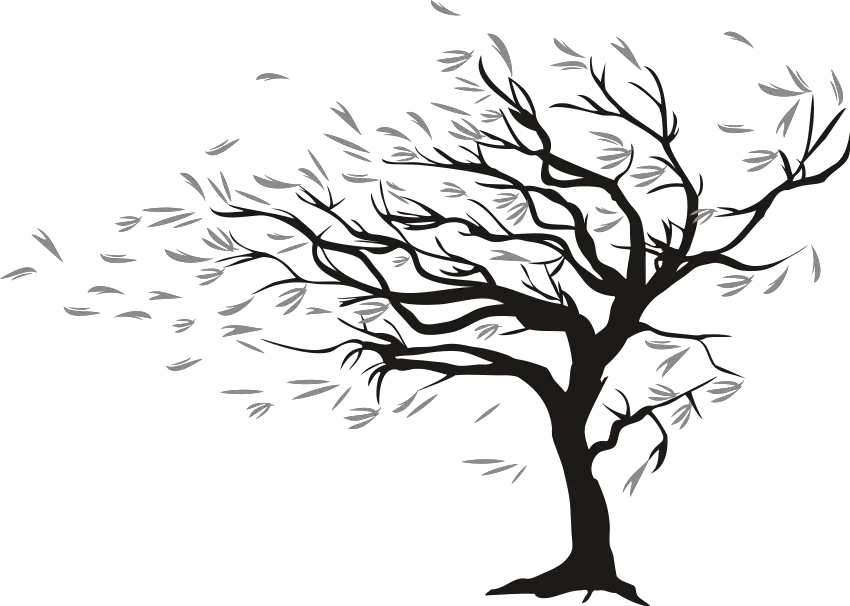 Trees Blowing In The Wind Art