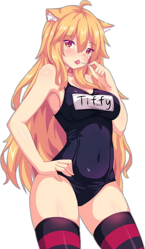 anime animegirl neko cat nekogirl catgirl Anime Cat Girl Tiffy