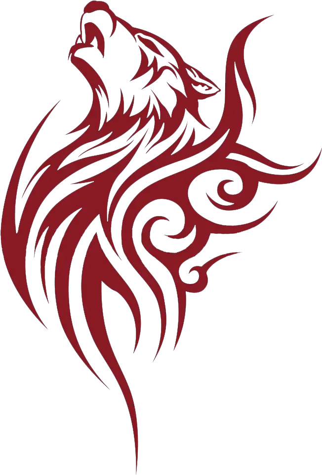 Tribal Wolf And Heart Tribal Tattoo Clip Art