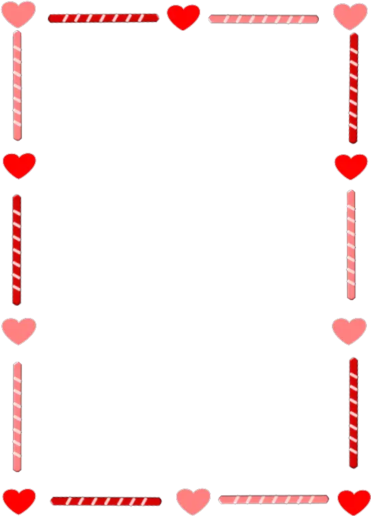 Heart And Candy Border By Cuteeverything Border For Valentines Day Border Clip Art