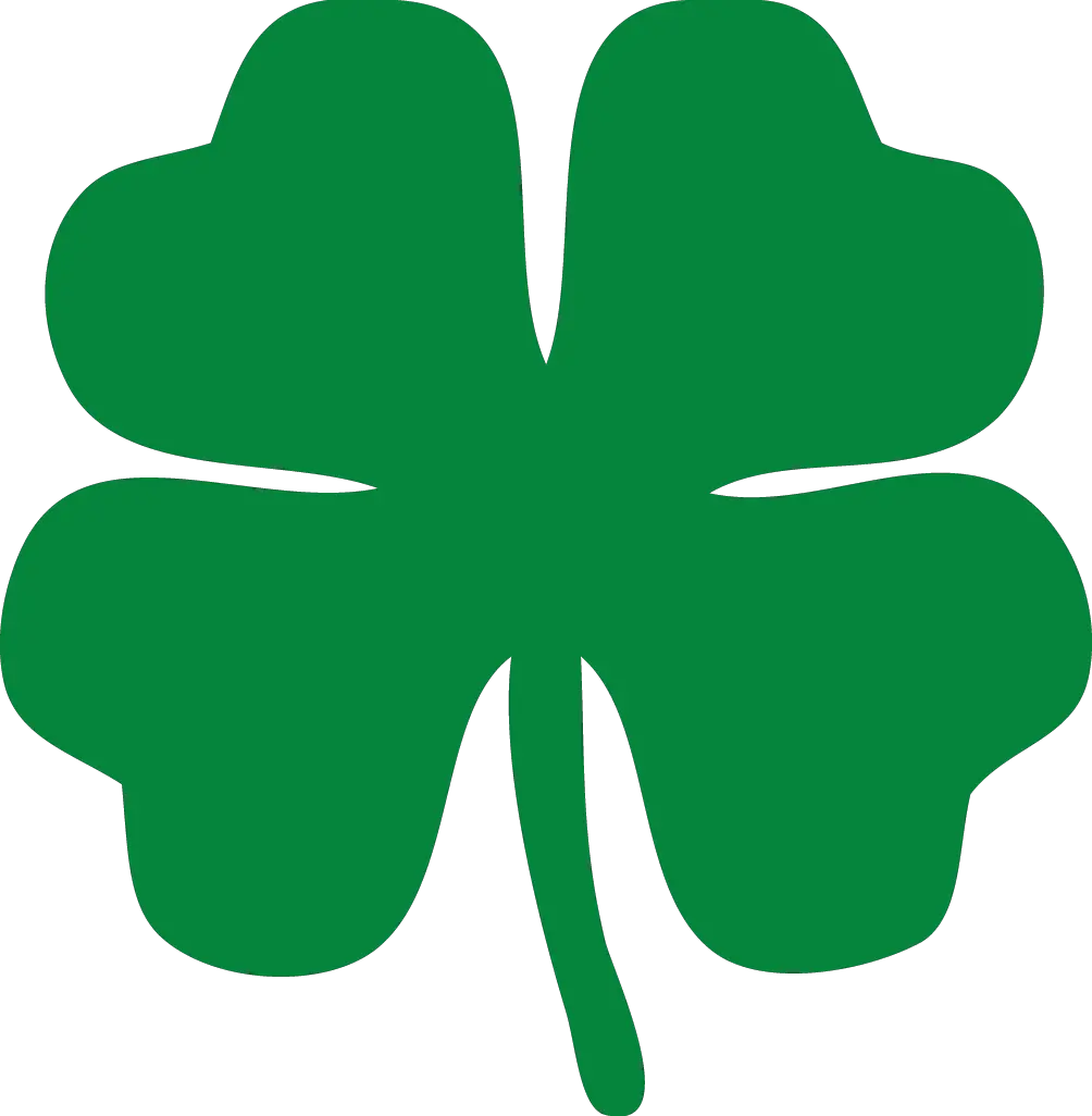 Transparent White Four Leaf Clover Png Green 4 Leaf Clover