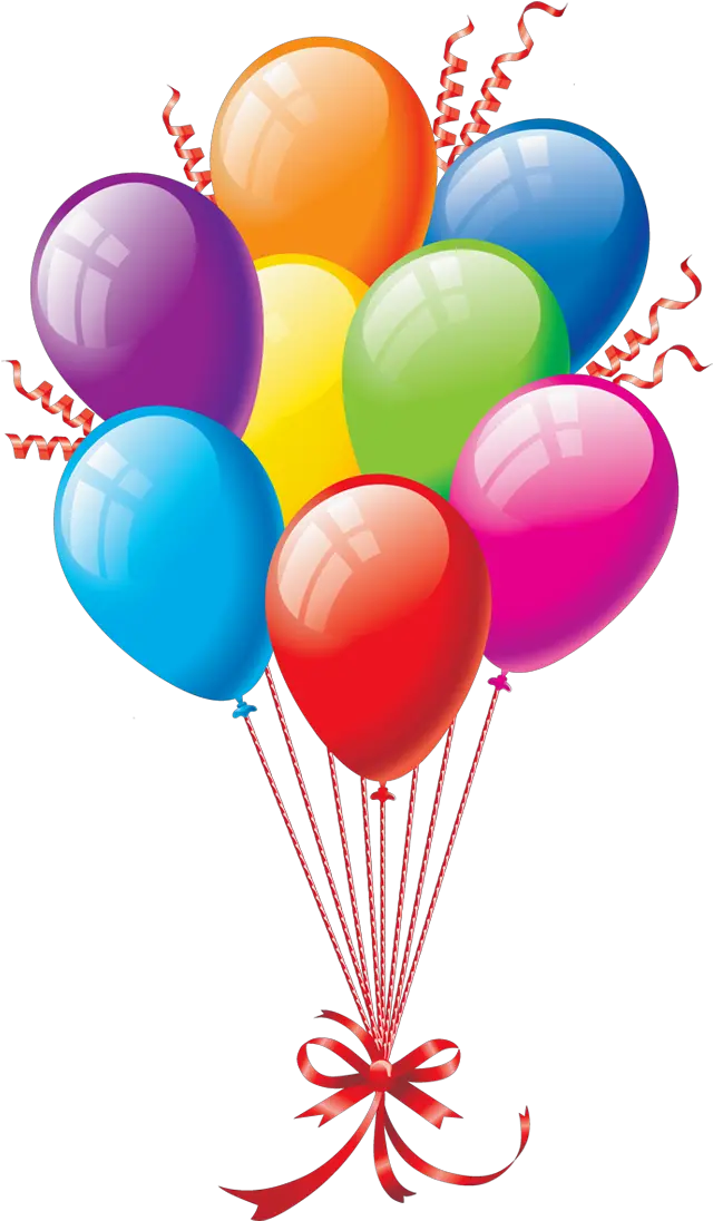 Transparent Background Birthday Balloons