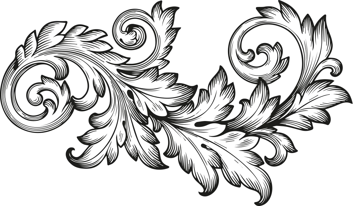 Hd Vector Stock Scroll Engraving Acanthus Transprent