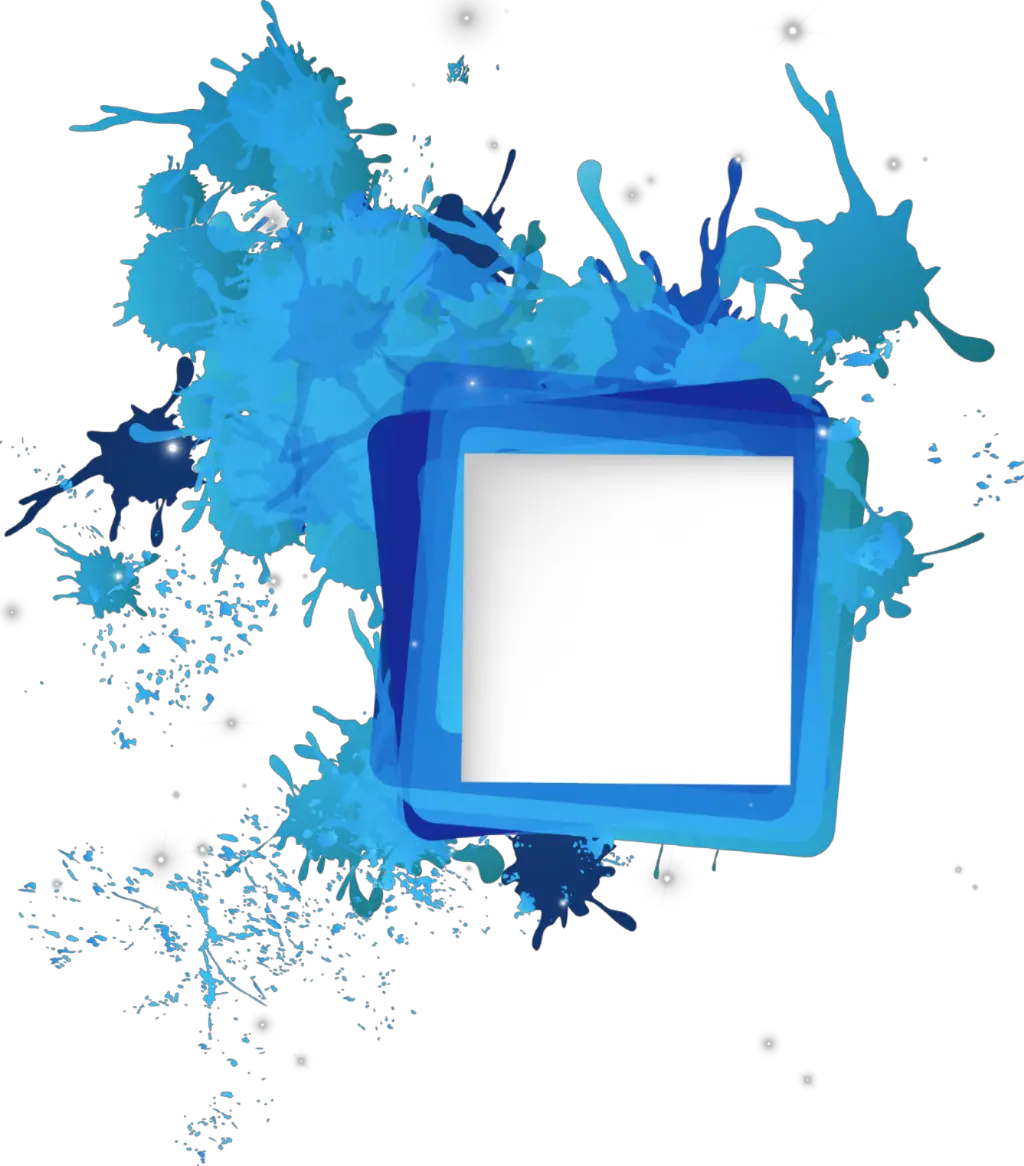 Border Kpop Aesthetic Tumblr Frame Abstract Splash Blue Splash Background Png