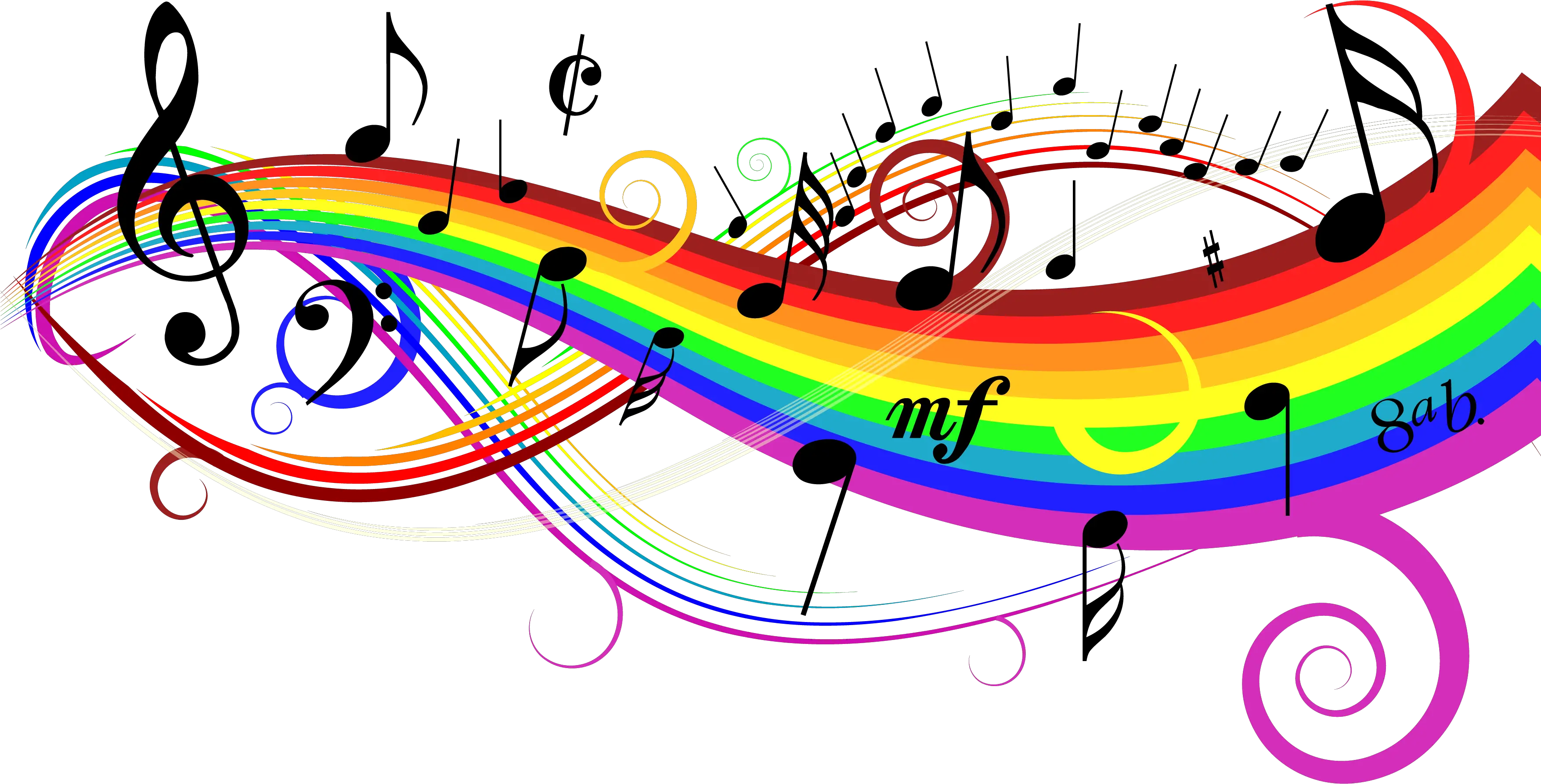 Singer Clipart Choir Note Colorful Clip Art Music Notes