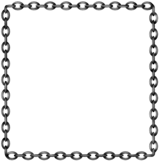 chain frame border overlay grunge metal chainframe Line Art