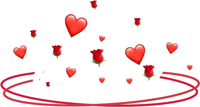 freetoedit heart red rose flower halo ring crown Heart