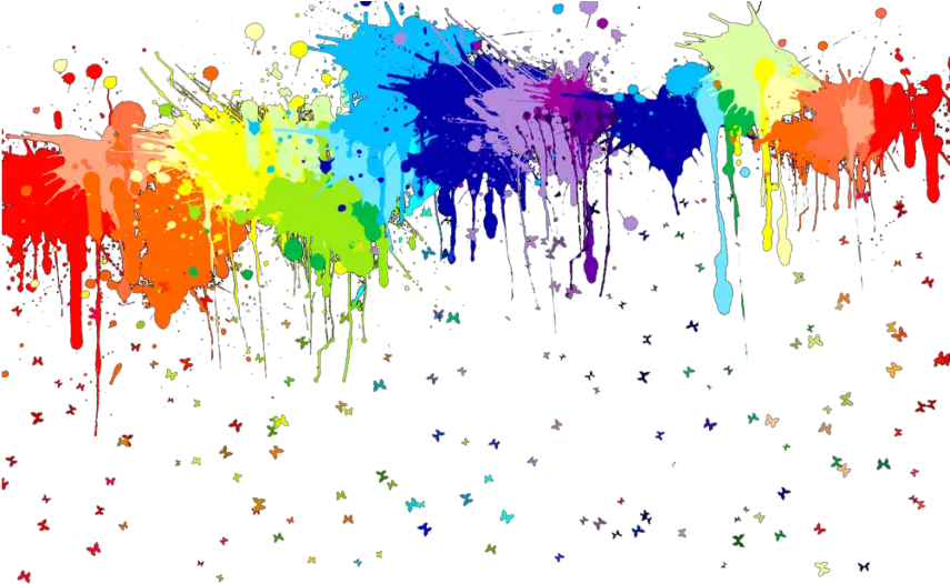 freetoedit rainbow colorful paint splash splatter Paint Splash Transparent Background