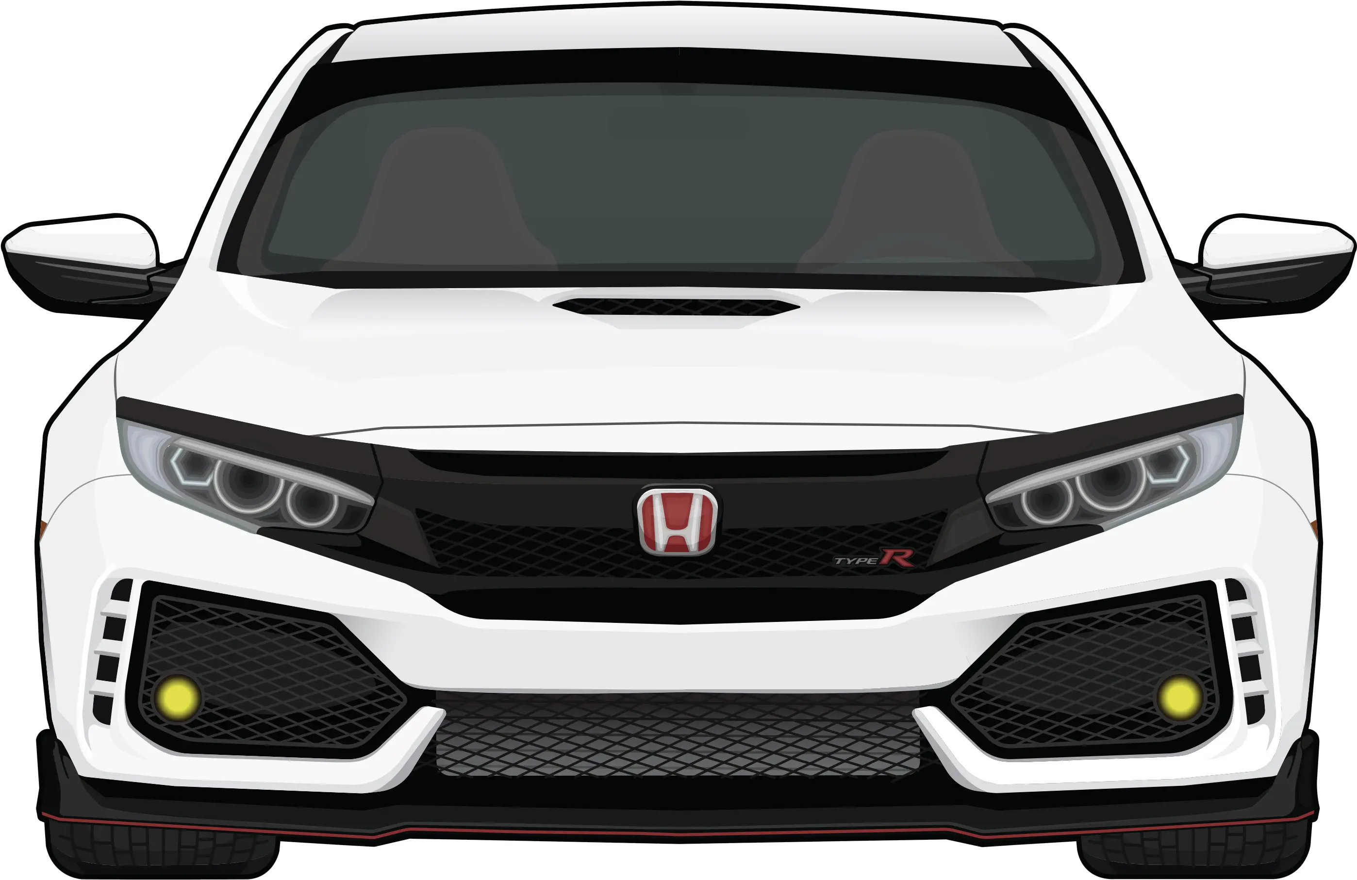 Transparent Car Illustration Png Civic Type R Vector