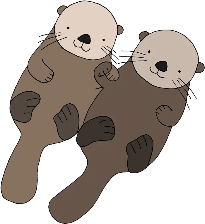 Sea Otter Clipart Transparent Cute Otter Couple