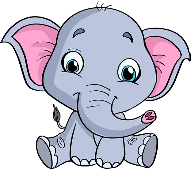 How To Draw Baby Elephant Easy Baby Elephant Drawing