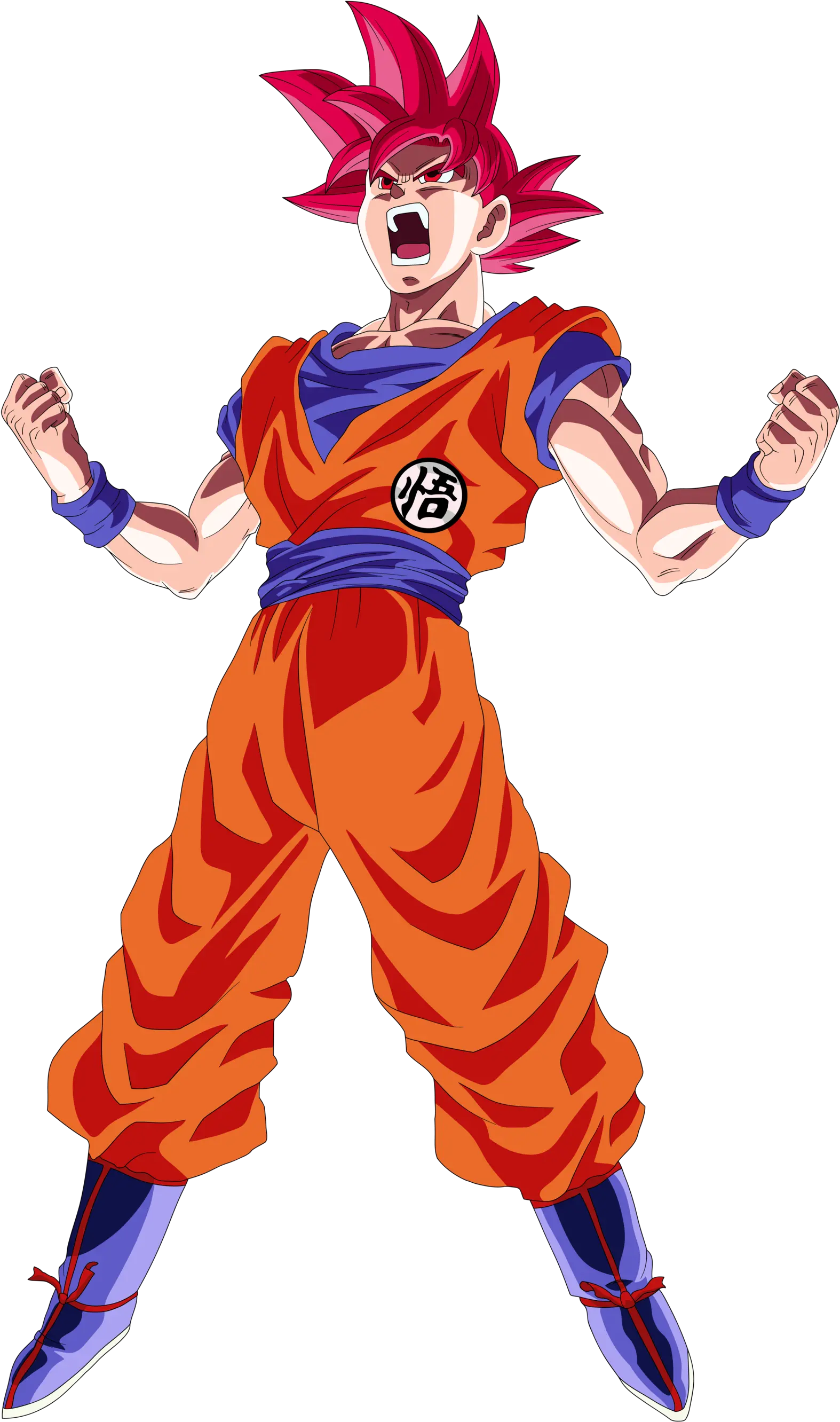 Goku Super Saiyan God Red Drawing Super Saiyan God Goku Power Up