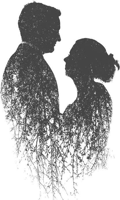 Multiple Exposure Couple Silhouette Wedding Couple Silhouette Png