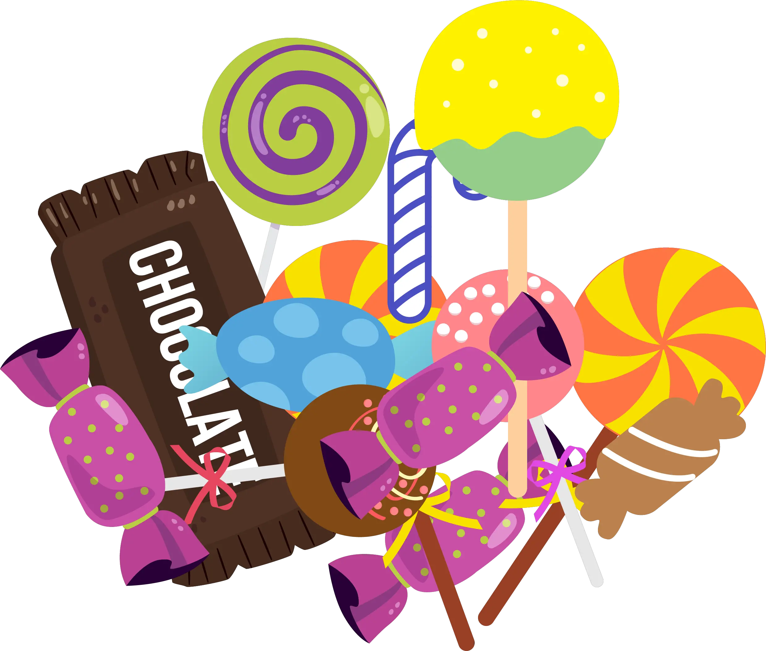 Transparent Background Halloween Candy Cartoon