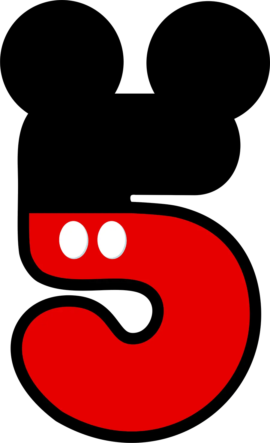 Mickey Mouse Numbers Clipart