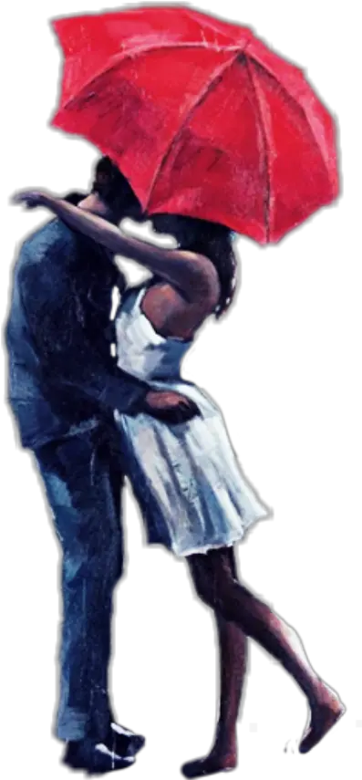 Kissing Couple Romantic Umbrella Love Inlove Romantic Love Couple Png