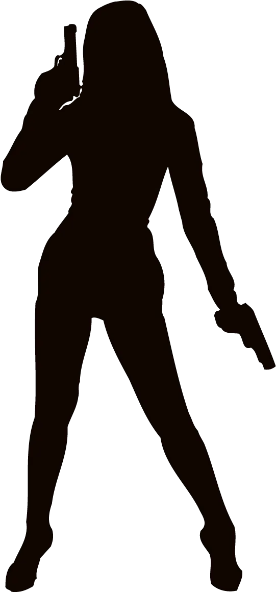 Firearm Woman Weapon Silhouette Clip Art Girl With Gun Silhouette Png