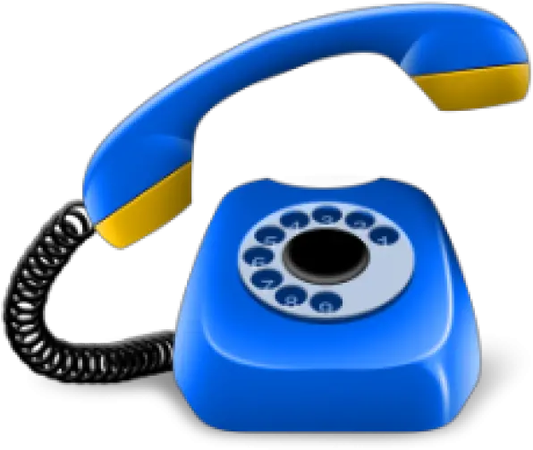 Phone Png Free Download Blue And Yellow Telephone