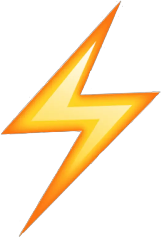 Emojiiphone Yellow Thunder Emoji Lights Electric Lightning Emoji Png