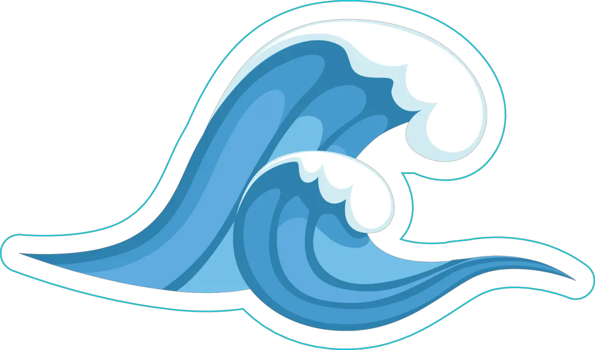 Transparent Wave Emoji Png Wave White Background