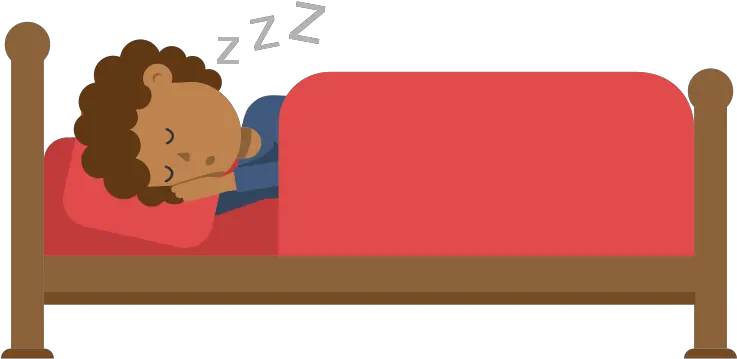 Cartoon Guy Sleeping In Bed